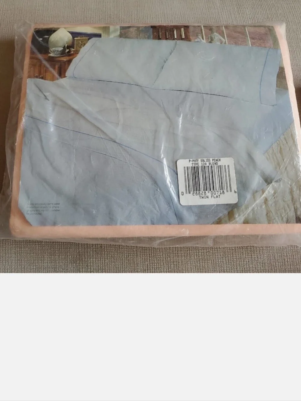 NWT Tastemaker by Stevens 2 Twin Flat Sheet - Blush Peach